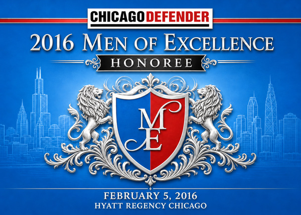 Chicago Defender 2016 Men of Excellence honoree recognition